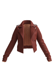 Brown Leather Perfecto Jacket for Women