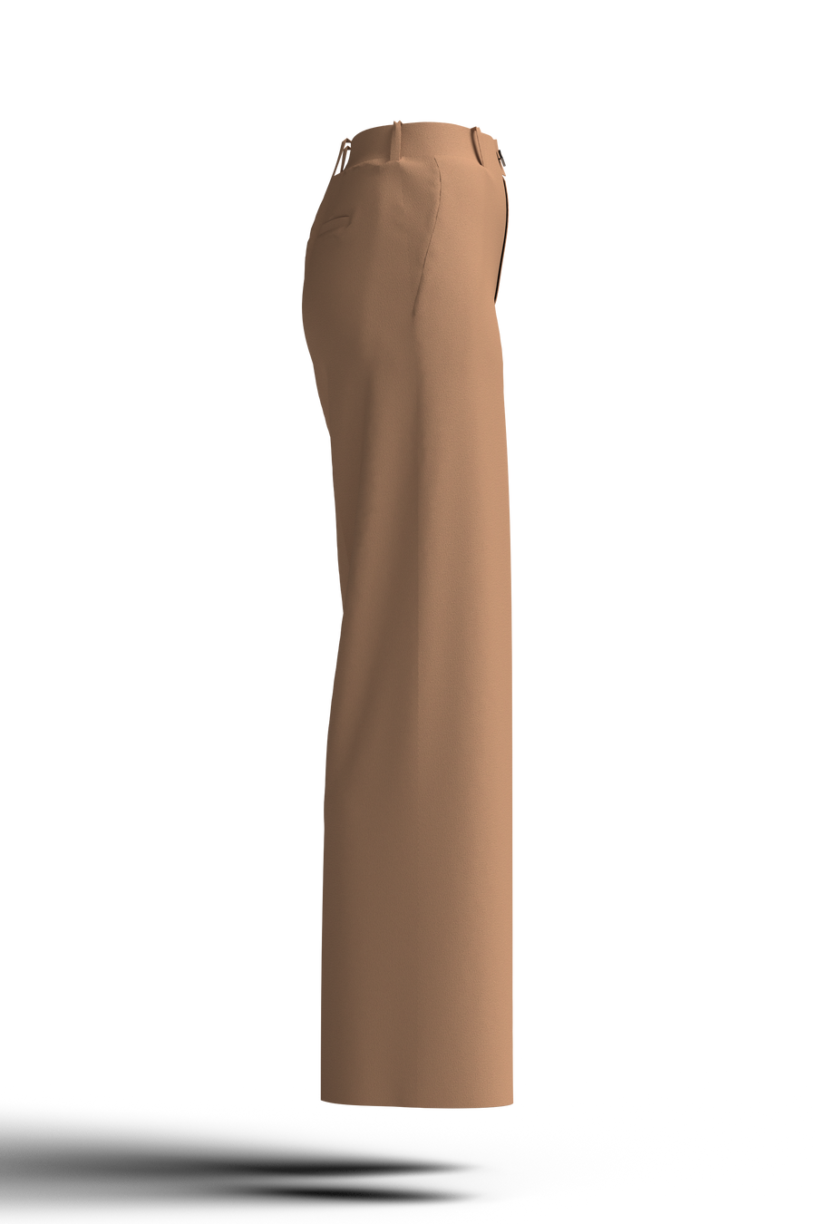 Custom High-Waisted Straight Fit Women's Pants - Camel