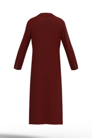Elegant High-end Ruby Red Winter Coat for Women