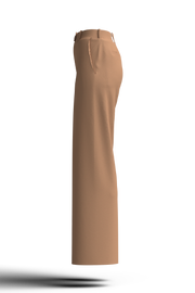 Custom High-Waisted Straight Fit Women's Pants - Camel