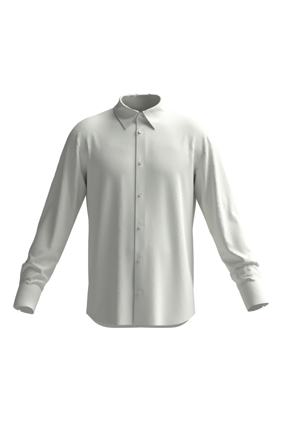 Men's White Shirt with Roman Collar and Napoleonic Cuffs